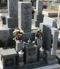 中神田町共同墓地で戒名の彫刻をさせていただきました(中井様)