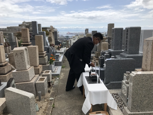 春日野墓地　開眼　納骨