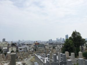 神戸市中央区　春日野墓地の風景