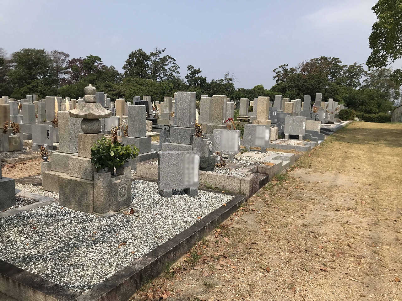 神戸市立舞子墓園の墓地の様子