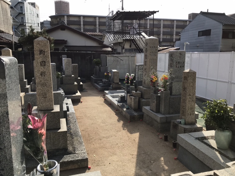 南町墓地（尼崎市）の墓地の様子（2021.1.10追加）