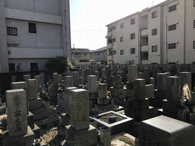 安立霊園（大阪市住之江区）のお墓の様子