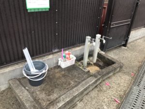 老原共同墓地（八尾市）の水場