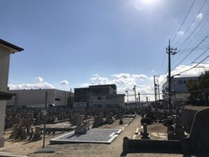 高松墓地（神戸市兵庫区）の墓地の様子20.1.18