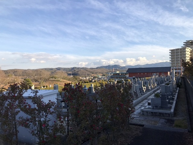 道場川原墓地（神戸市北区）の墓地の様子