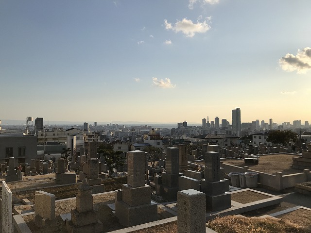 春日野墓地（神戸市中央区）の夕焼け　21.1.18