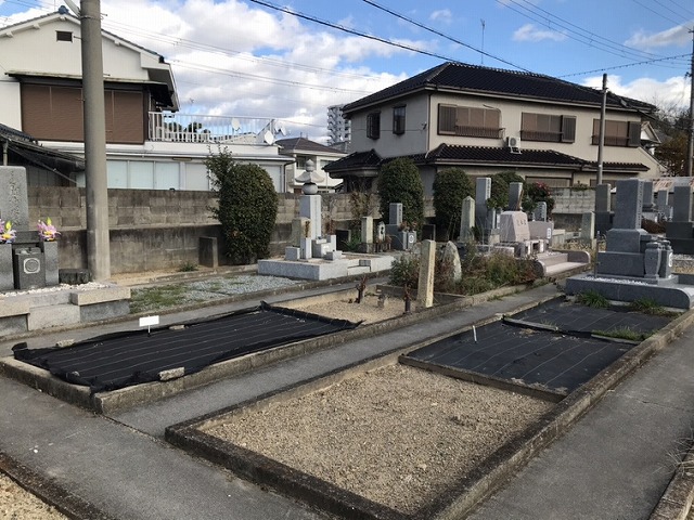 木村墓地（加古川市）の墓地の様子