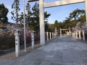 21.4.2_古家の通勤路、廣田神社でツツジがきれいにさいています。