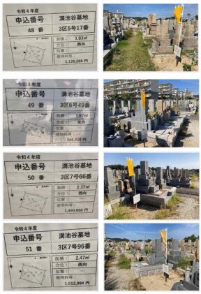 （速報）西宮市立満池谷墓地の令和4年度募集区画紹介