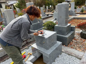 切畑墓苑（神戸市北区）のお墓の工事