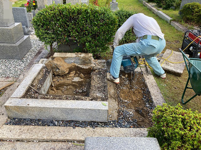 舞子墓園（神戸市垂水区）のお墓じまい工事