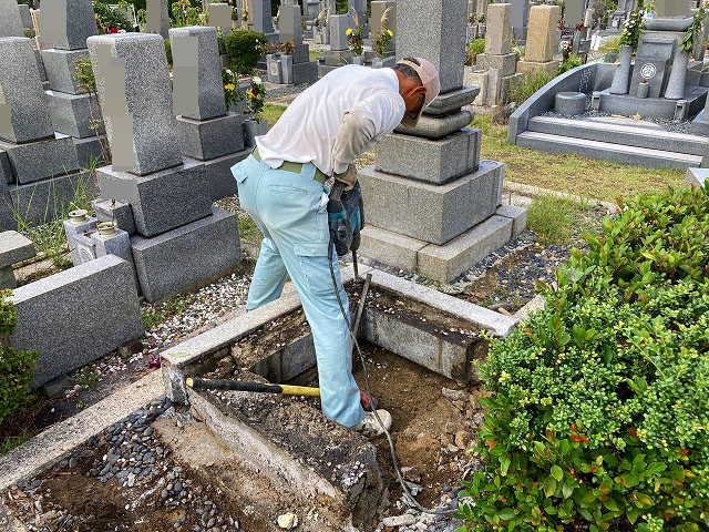 舞子墓園（神戸市垂水区）のお墓じまい工事