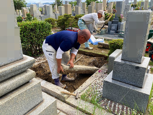 舞子墓園（神戸市垂水区）のお墓じまい工事