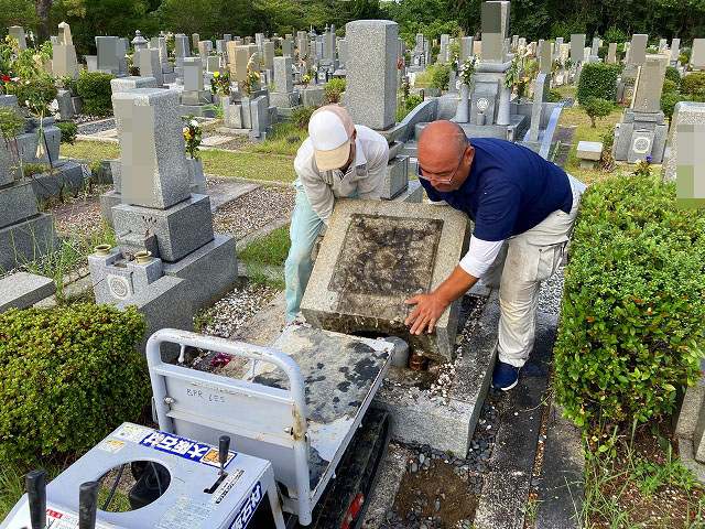 舞子墓園（神戸市垂水区）のお墓じまい工事