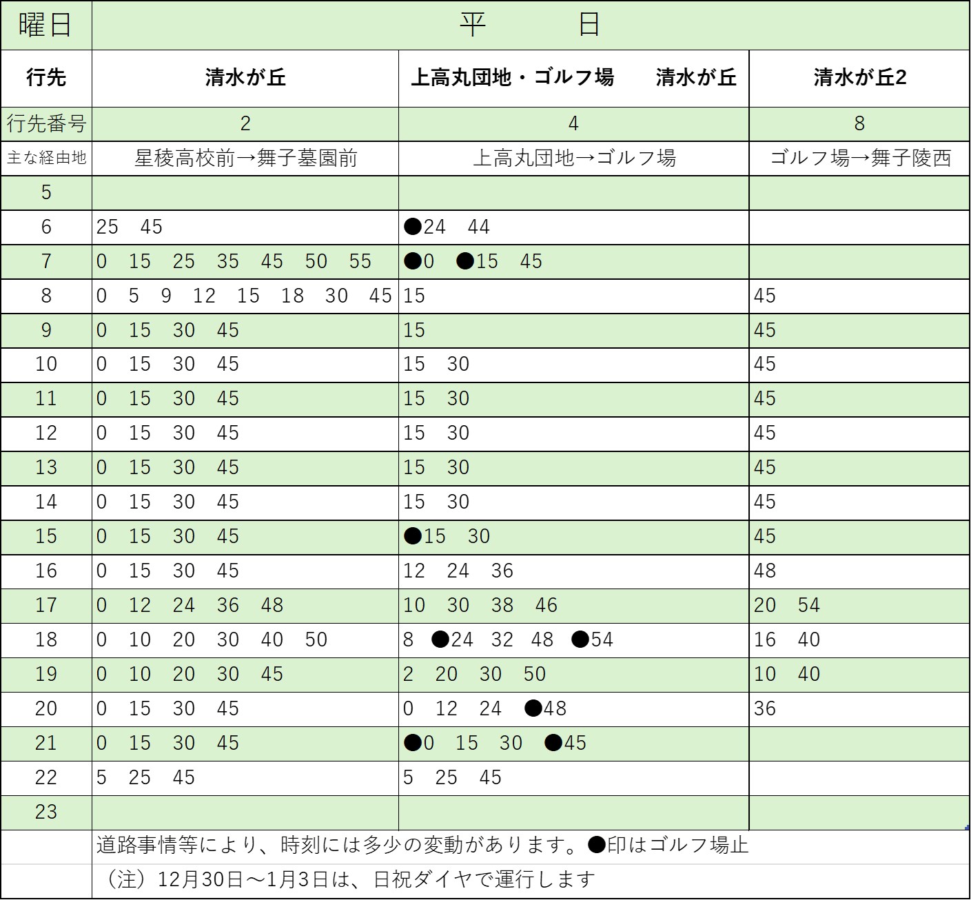 舞子墓園行山陽バス平日時刻表