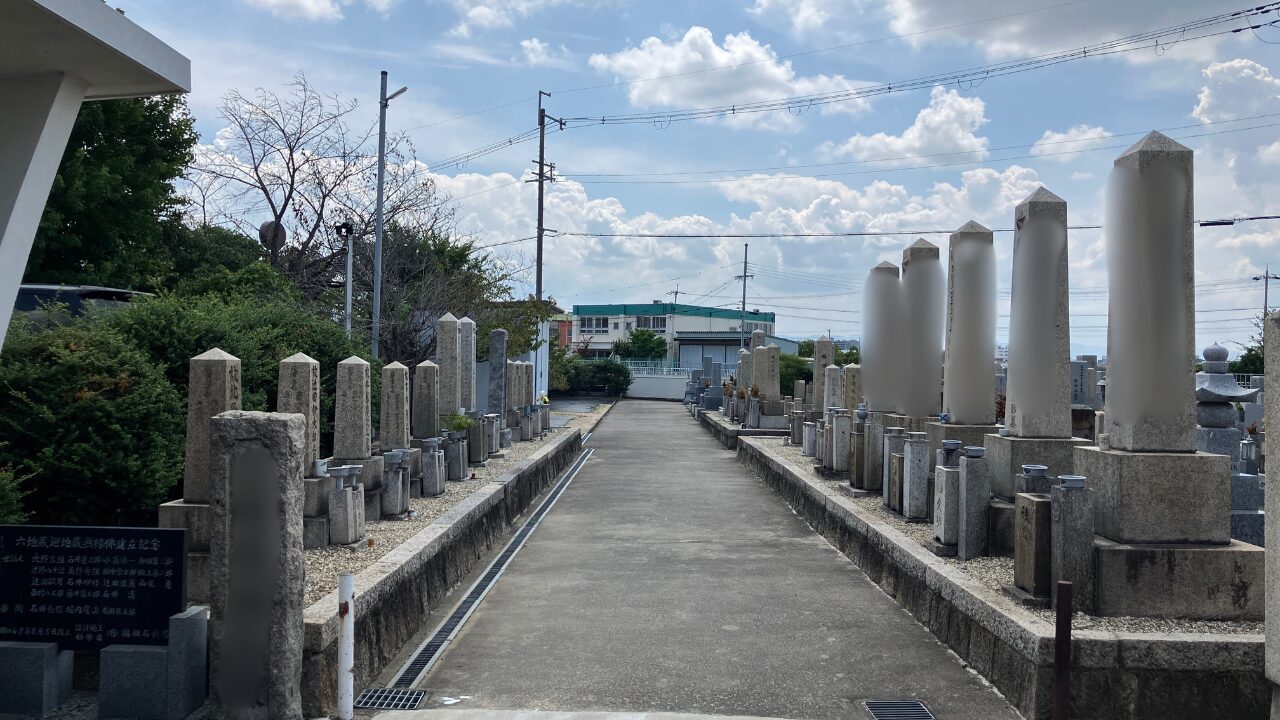 田井中墓地（八尾市）戒名彫刻