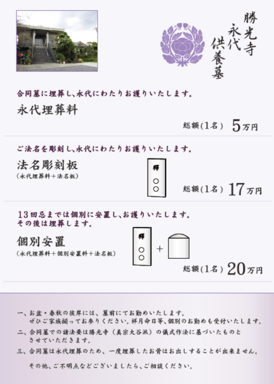 勝光寺(東大阪市)永代供養