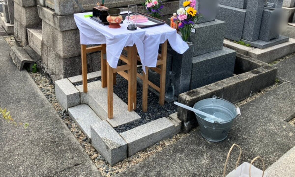 森小路霊園（大阪市旭区）お墓じまい　お性根抜き　大阪石材