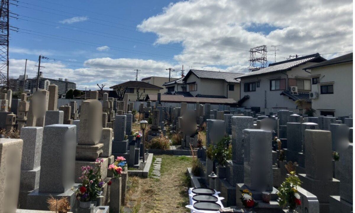吹田市有川面墓地　納骨式のお手伝い　大阪石材