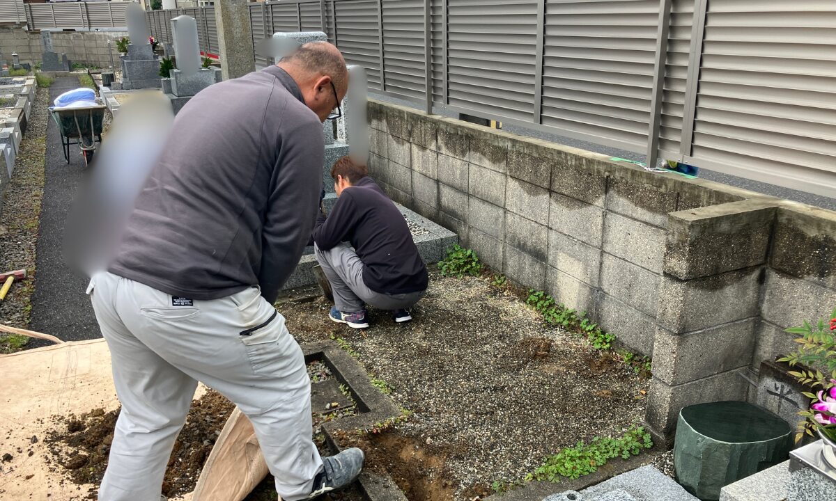 苅田墓地（大阪市住吉区）お墓の建立工事　大阪石材