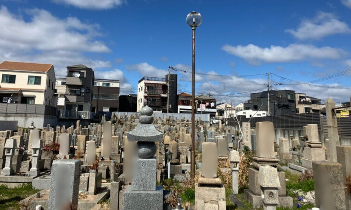 吹田市有川面墓地　納骨式のお手伝い　大阪石材