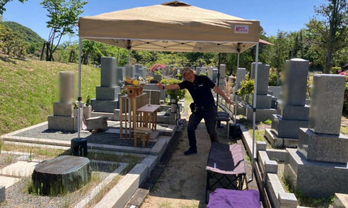 甲山墓園（西宮市）納骨式のお手伝い　大阪石材