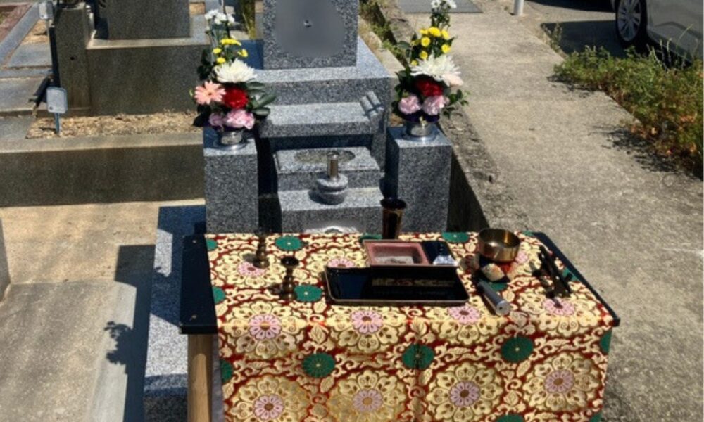 中村共有墓地(堺市)お墓の建立に伴う開眼式の手伝い 大阪石材