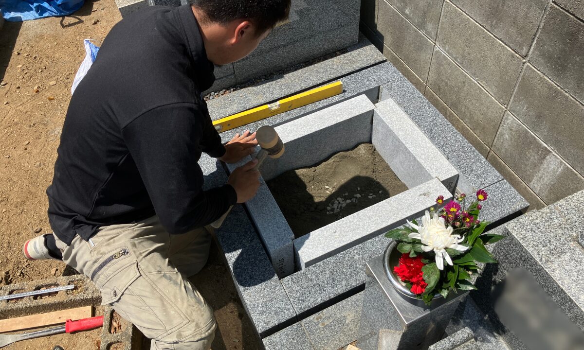 東長居霊園(大阪市住吉区)お墓の建立工事 大阪石材