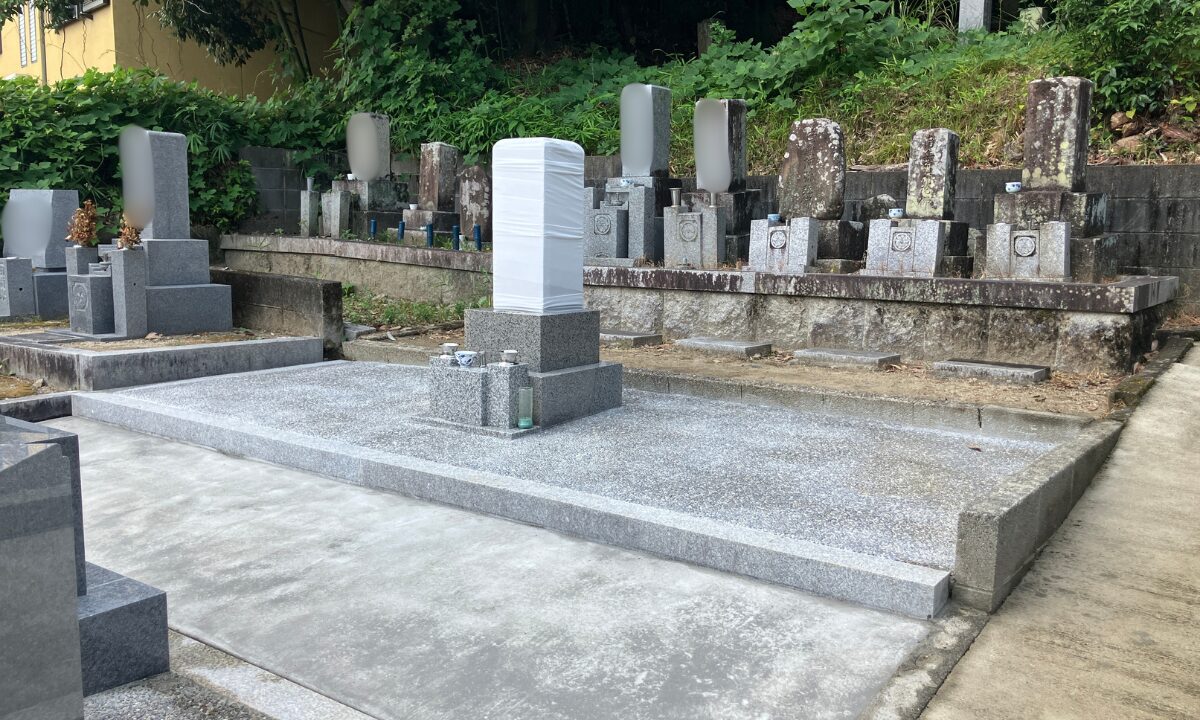 別所墓地（高槻市）区画内リフォーム　洗い出し　大阪石材高槻店