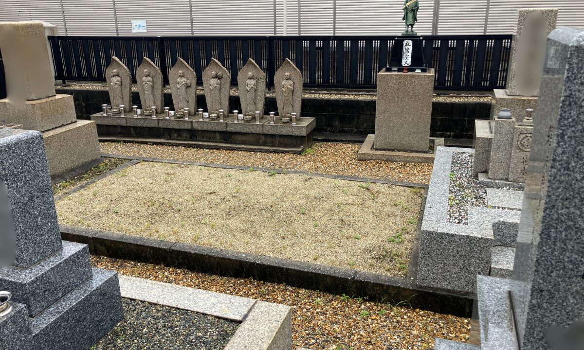 小畑墓地（八尾市）巻石の施工　大阪石材