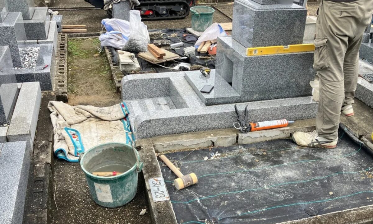 【ご紹介からのご縁】楠葉墓地(枚方市)にて「お墓の建立」|楠葉墓地でのお墓仕事は大阪石材までの写真