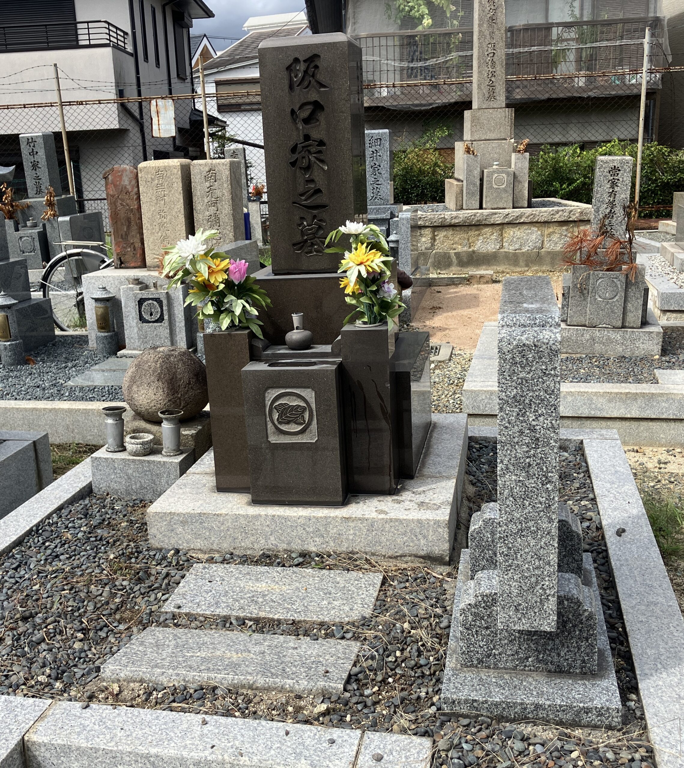 原田梨井墓地で文字の彫刻をさせていただきました（阪口様）の写真