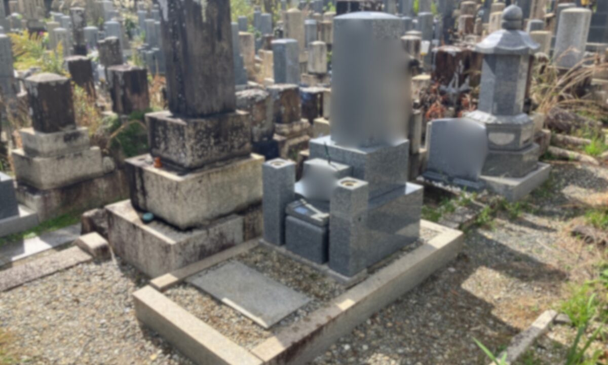 【以前のご縁】月見山墓地(滋賀県大津市)にて「お墓掃除代行サービス」の施工|滋賀県でのお墓仕事は大阪石材までの写真